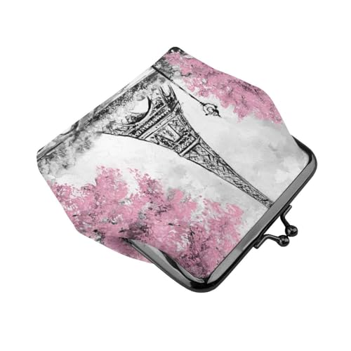 Coin Purses Gift Bag With Clasp Kiss Lock Change Pouch Oil Painting Art Paris France eiffel tower Mini Coin Wallet Vintage Trinkets Pouch3