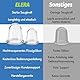 ELERA Schröpfgläser Silikon, 4 Stück Transparente Schröpfgerät mit zwei Größen, Schröpfen Silikon Set mit Verstellbarer Sauggkraft