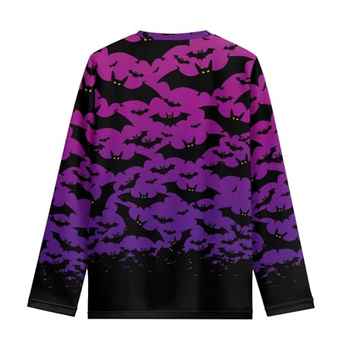 Girls Crew Neck T-Shirt Long Sleeve Casual Loose Tee Breathable Cartoon Comfy Plus Size Top 3-16Years2