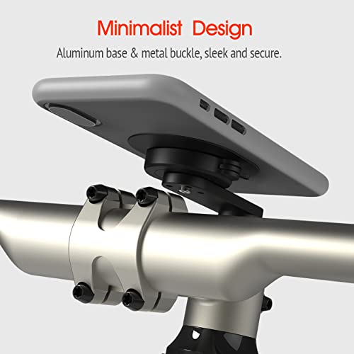 Bike Phone Mount, Mountain Bike Phone Holder With Adapter, Aluminum Bicycle Phone Mount For Bike Mtb Road Bike Stem, Quick Attach/Detach Cycling Clamp Universal For Iphone Samsung And More Cell Phone #TOP1
