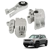 ANTUKO 3Pcs Engine Motor Mount & Transmission Mounts Replacement for 2015-2020 Renegade 2.4L L4 2016-2018 500X 2.4L L4