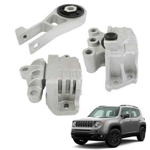 ANTUKO 3Pcs Engine Motor Mount & Transmission Mounts Replacement for 2015-2020 Renegade 2.4L L4 2016-2018 500X 2.4L L4