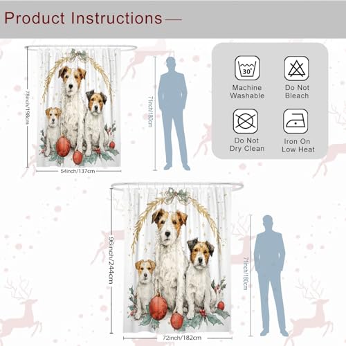 Rideau de douche polyester de qualité supérieure imperméable et extra long rouge