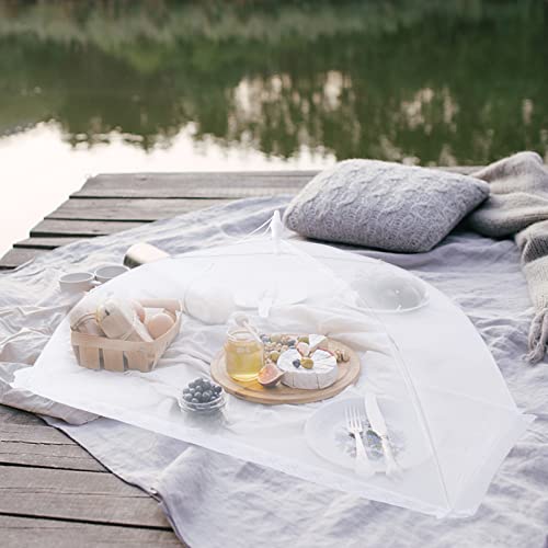 ZMCINER 7 Pack Food Covers for Outdoors Mesh Screen Include Food Tents 1 Extra Large (40"X 24") & 6 Standard (17"X 17") Collapsible and Reusable Mesh Covers for Outside, BBQ Party Supplies, Fruit by ZMCINER - Image 7