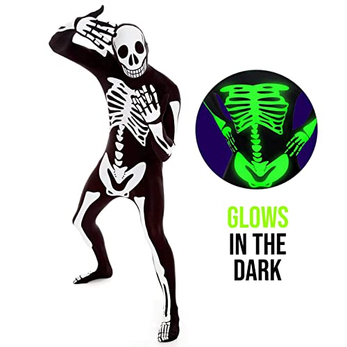 Morphsuits Mens Glow Skeleton Morphsuit Fancy Dress Adult Sized Costumes, Glow Skeleton, X-Large Us #TOP1