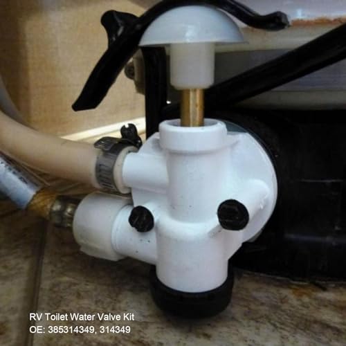 Image of 385314349 RV Water Valve Kit Leak Plastic Toilet Valve Replacement for 210 510 706 709 748 RV Toilet Water Valve