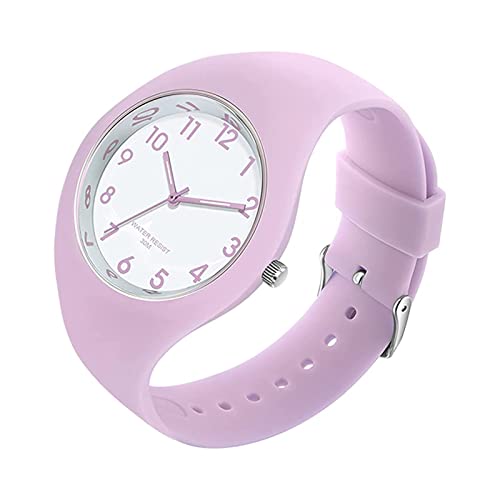 Forrader Montre à Quartz analogique pour Femme avec Bracelet en Silicone - Grand Cadran - Étanche...