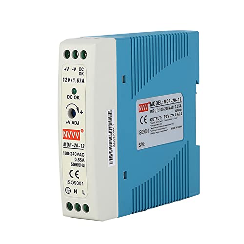 MDR-20-12 AC to DC DIN-Rail Power Supply 12V 1.67 Amp 20W