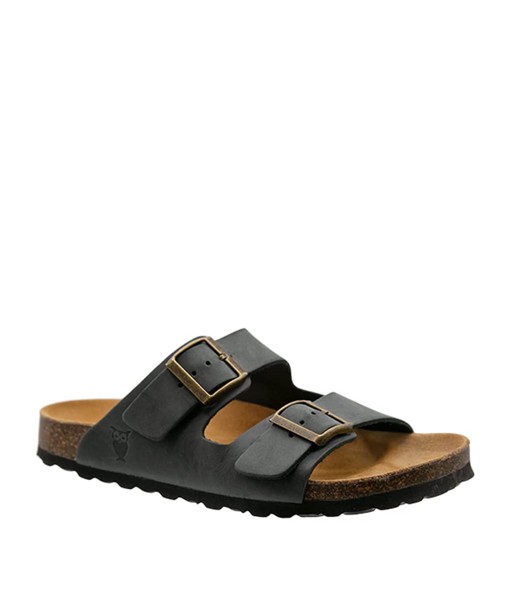 Sandgrens Handmade Cork Slides | European Genuine Leather Sandals for Women and Men with Soft Suede Footbed, Adjustable Straps, and EVA Rubber Sole | Costa