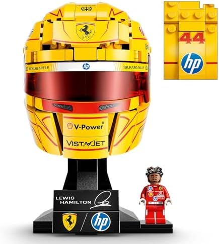 LEGO Editions Scuderia Ferrari HP Lewis Hamilton Helmet - F1 Merchandise - Display Model Kit w/Collectible Minifigure - Gift for 14+ Year Old Boys & Adult Motorsport Fans - 43022 - View 7