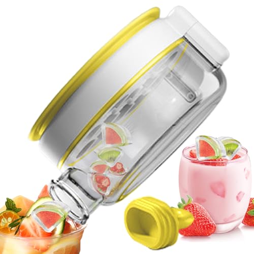 Botella de hielo 2 en 1 con diseño a prueba de fugas, perfecta para pícnic, cocina, uso diario y actividades al aire libre, zumo de cóctel