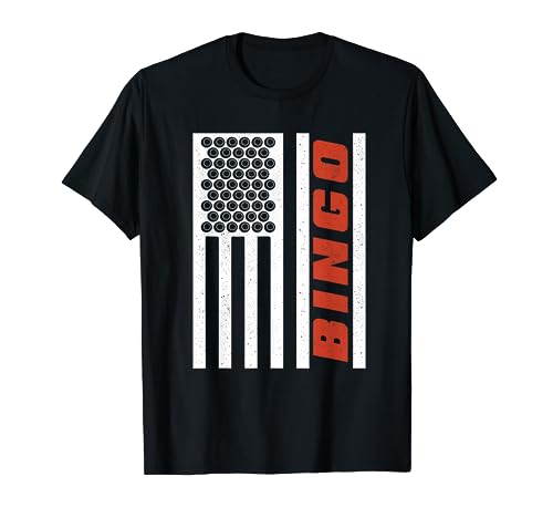 Bingo USA Bingo Player Bingo Bandera Americana Bingo Camiseta