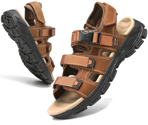 Sandales homme en cuir pour marcher en été sans douleur et sans transpirer
