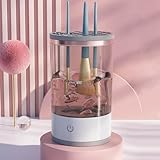 Electric Makeup Brush Cleaner Machine - Makeup Brush Cleaner With Two Types of Top Silicone Locks,Brush Cleaner Tools Suitable For All Size Makeup Brush,Great Gift for Women,Girlfriend