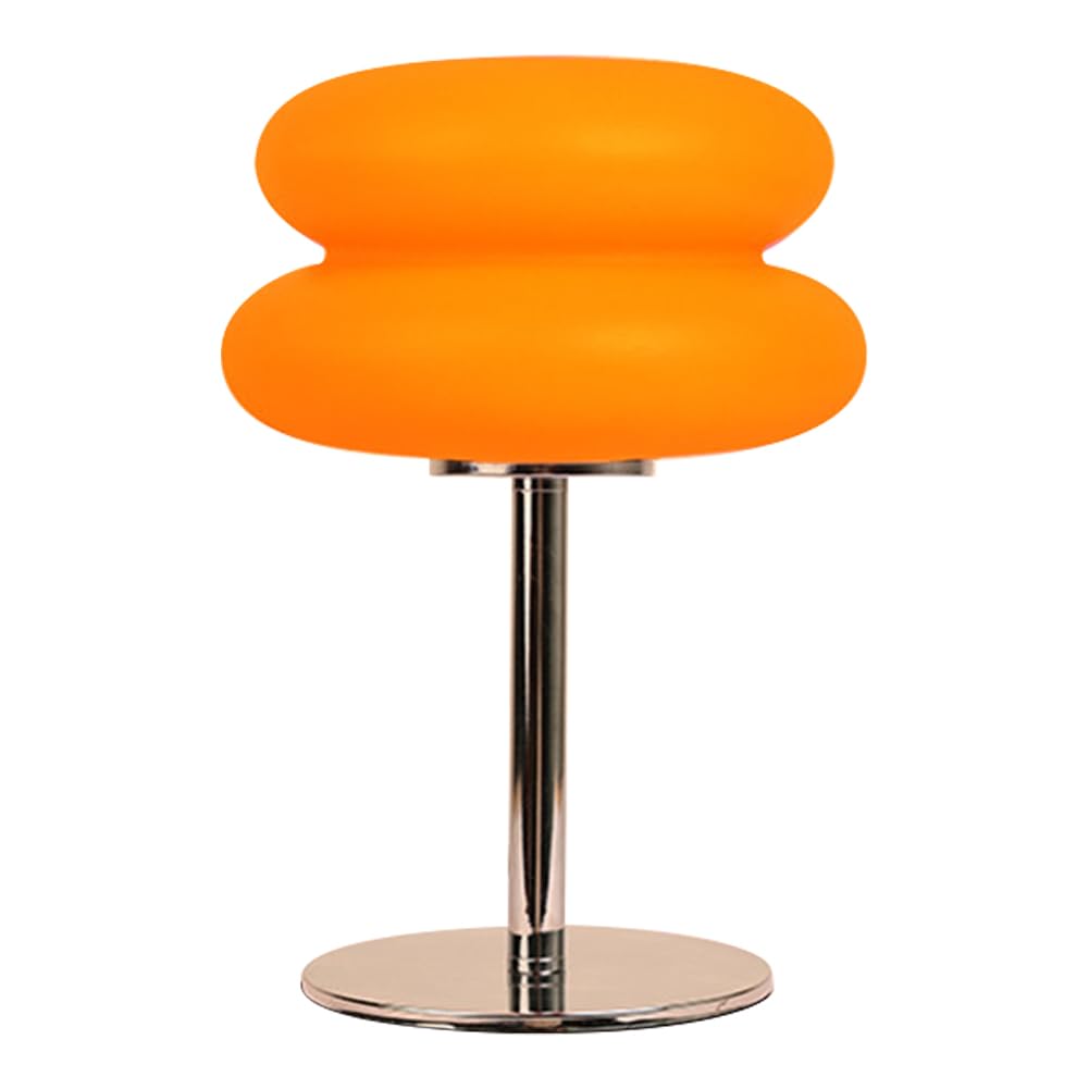 RuiDay Mushroom Table Lamp, Vintage Table Lamp with 3 Color Dimmable Modes, Retro Macaron Color Bedside Table Lamp, Atmosphere Led Night Light Home Decor for Bedroom Living Room (Orange)