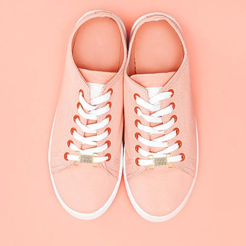 HOBBIESAY 12 Pièces 3 Styles Breloques de Lacets en Laiton pour Baskets Clips de Lacets en Argent Doré avec Strass en Cristal Boucles de Chaussures Décoratives pour Femmes Accessoires – vue 6