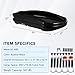 EcoExplorer Rooftop Cargo Carrier Hard Shell, 12.4 Cubic Feet Heavy-Duty Roof Cargo Box, Lockable Roof Top Cargo Carrier Box with 2 Reinforced Straps and 2 Keys for Car, Wagon, SUV