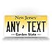 Custom New Jersey License Plate "ANY TEXT" Personalized NJ Metal Auto Tag Aluminum Garden State
