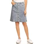 Women’s Vintage Stretch Denim Jean  Skirt with Side Pocket www.denim.fit
