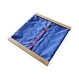 MONTESSORI OUTLET Buttoning Frame with Large Buttons | Practical Life Material for Toddlers & Preschoolers | Learn to Button Clothes, Develop Fine Motor Skills & Independence (Ages 3-6)
