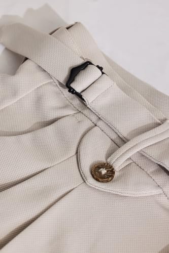 Image of SNITCH Cream Relaxed Fit Korean Ankle Length Trousers