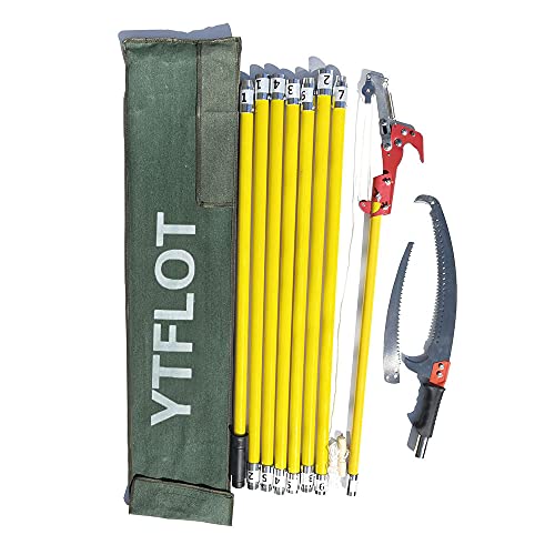 Ytflot Manual Pruner Cutter 26 Foot Tree Trimmer Pole Saw With 2 Styles Blade (Yellow) #TOP4