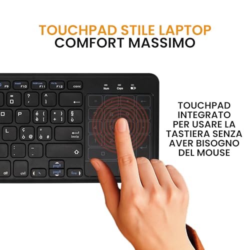 Clavier sans fil pavé tactile intégré Techmade pour simplifier la saisie TV
