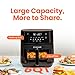 Nutricook Air Fryer 3 Vision, 6qt Large Airfryer, 12 Preset Functions, Air Fry, Roast, Bake, Dehydrate, Reheat and More, Quiet, Non-Stick, Easy to Clean, Black