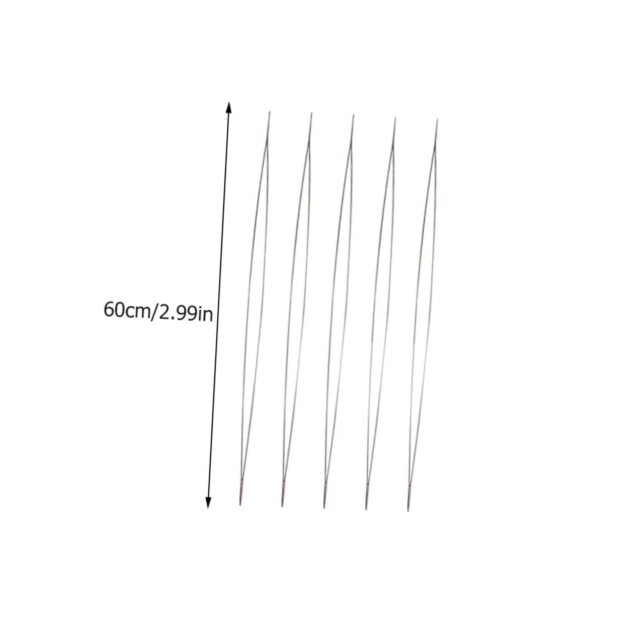 TEHAUX Iron Wire Beading Needles 20pcs Large Eye Needles DIY Beading Embroidery Tools Durable for Crafts