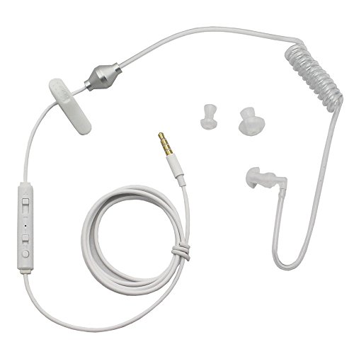 Like-You 透明チューブ式 カナル型 イヤホン 電磁波防止 片耳 ストレート型 φ3.5mm プラグ マイク付iphone､android各種対応