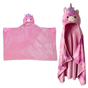Franco Squishmallows Bedding Super Soft and Cozy Wearable Hooded Throw Blanket, 50″ X 30″ (Official Licensed Product)