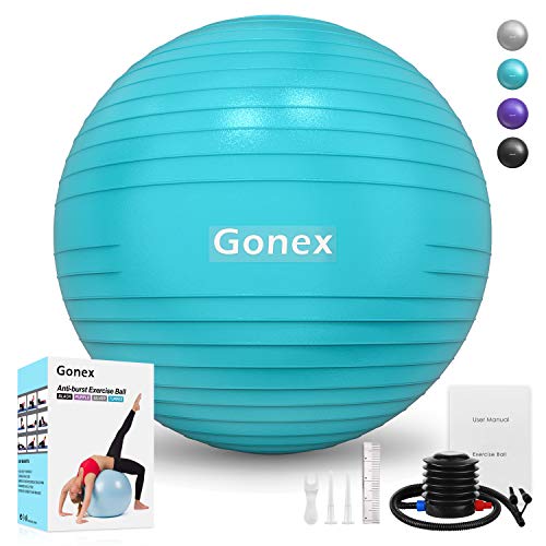 Gonex Exercise Workout Ball, 55 65 75 cm Anti-Burst & Non-Slip Stability Balance