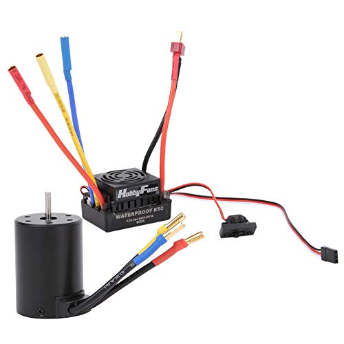 3650 3900KV RC Car bezszczotkowy silnik 60A Wodoodporny zestaw ESC Pasuje do akcesoriów do ciężarówek 1/10 RC