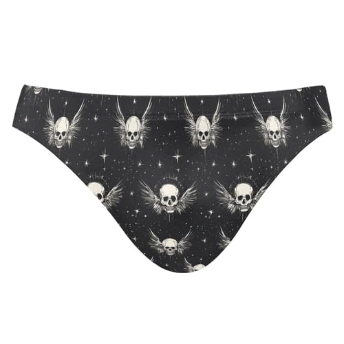 Skull Wing Swim Briefs for Men Swimsuit Bikini Swimwear S B0404504