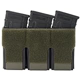 SIVIGEAR Tactical Triple 5.56 Mag Pouch - 500D Nylon, Hook & Loop Flap, Holds 3 M4/AR15 Mags