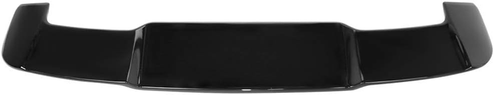 IKON MOTORSPORTS, Roof Spoiler Compatible with 2019-2024 Toyota Corolla 5-Door Hatchback, Factory Style Unpainted Black ABS Plastic Rear Roof Spoiler Wing