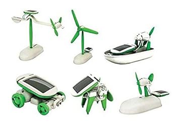 B&B E-Mart 6-in-1 Educational Solar Robot Energy Kit for Science School Projects for Kids (Multicolour))