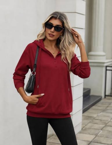 Image of Zeagoo Hoodies for Women Half Zip Up Oversized Sweatshirt Fall Clothes 2026