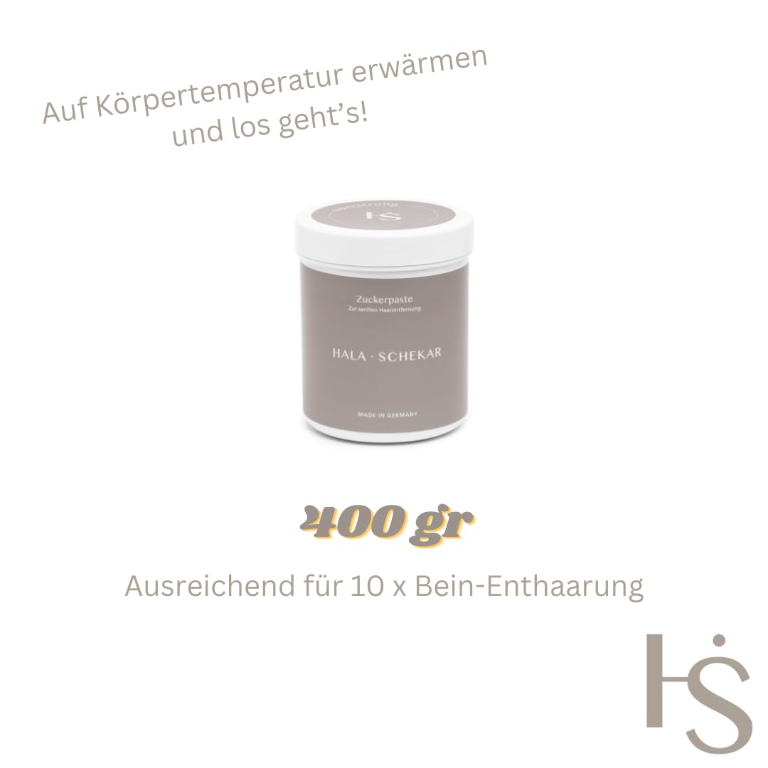SET: Orientalische Zuckerpaste zur Haarentfernung und Enthaarung – Starter-Set: 400g Dose Zuckerpaste, Wärmegerät und Anwender-DVD – 100% Natürliches Produkt