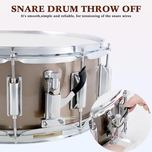 image for EASTROCK Snare Drum Set 14X5.5 Inches for Student Beginners with Gig B