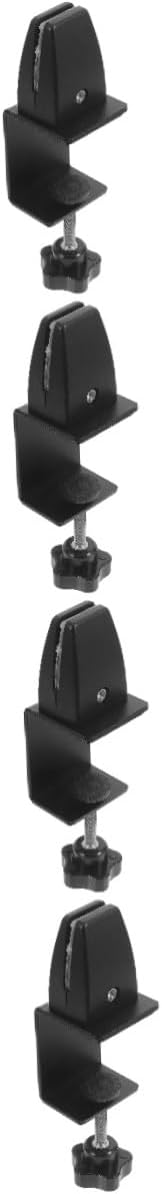 4pcs Screen Partition Clamp Aluminium Alloy Desk Divider Clip for Installation No Tools Required for Meeting Rooms and Classrooms Shaped Design