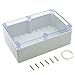LeMotech ABS Plastic Junction Box, Dustproof Waterproof IP65 Electrical Enclosure Box - Universal Project Enclosure Grey, with PC Transparent/Clear Cover 9"x5.9"x3.4"(230mmx150mmx87mm)