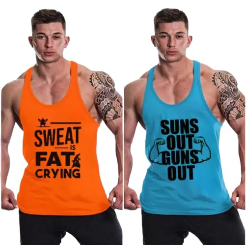 Image of MASCARI Men's Tank Tops Muscle Gym Bodybuilding Vest Fitness Workout Sando -mf