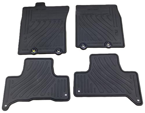 2011-2014 FJ Cruiser Genuine Toyota Accessories Front and Rear All-Weather Floor Mat (Black), Set of 4