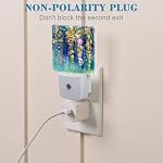 Abstract Ivy Flowers Watercolor Painting Night Light Plug into Wall with Dusk to Dawn Sensor Cute Nightlight for Kid Girls Boys Women Room Decor, Hallway, Kitchen, Bathroom, Nursery, Stairs - Image 3