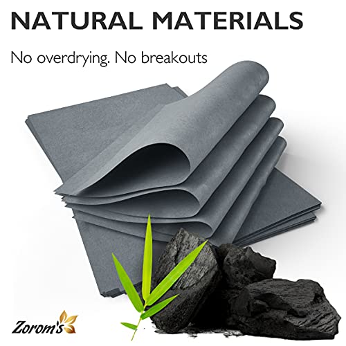 Natural Blotting Paper For Oily Skin With Bamboo Charcoal - 25% Larger - 3Pk/300 Oil Blotting Sheets For Face - Makeup Friendly - Easy To Grab One #TOP7