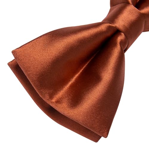 Image of YourTies Bow Ties for Men Pretied Bowties Solid Color Satin Bow Tie Formal Business Tuxedo Wedding Party Prom