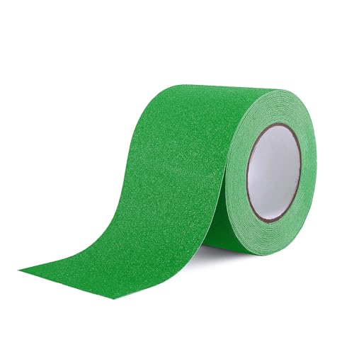 Image of Reniteco Anti Slip Tape - 4 inch x 33Ft, Green Heavy Duty Grip Tape - High Adhesion & Waterproof, No Residue Removal for Outdoor Stairs, Tile, Shower, Bathtub - Extra Grip Safety Tape