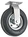 DuraStar 8 inch Pneumatic Rigid Caster with (2.80/2.50-4) 4PR (Black) Sawtooth Tread Tire; 1/2" I.D. Ball Bearings; 1 Piece Wheel