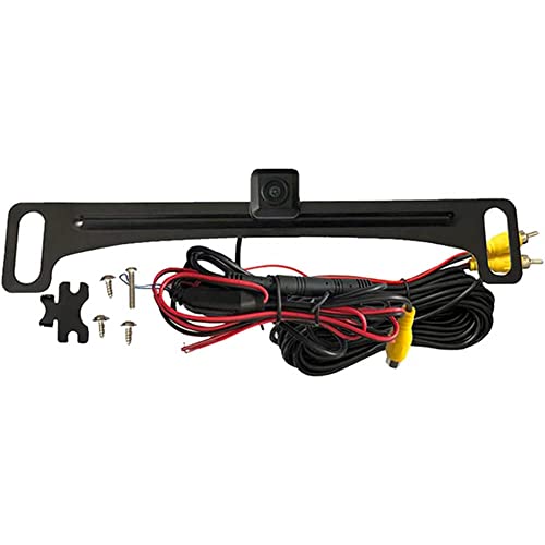 Voxx ACAM4 HD Wide Angle License Plate Mounted Backup Camera - Parking Lane Display Option - High Light Sensitivity for Nighttime Performance